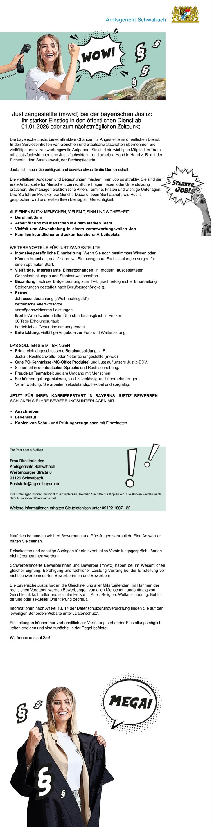 Stellenanzeige Justizangestelltebild Stellenanzeige Justizangestelltebild